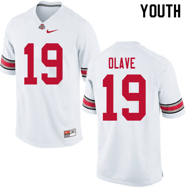 Youth #19 Chris Olave Ohio State Buckeyes College Football Jerseys Sale-White